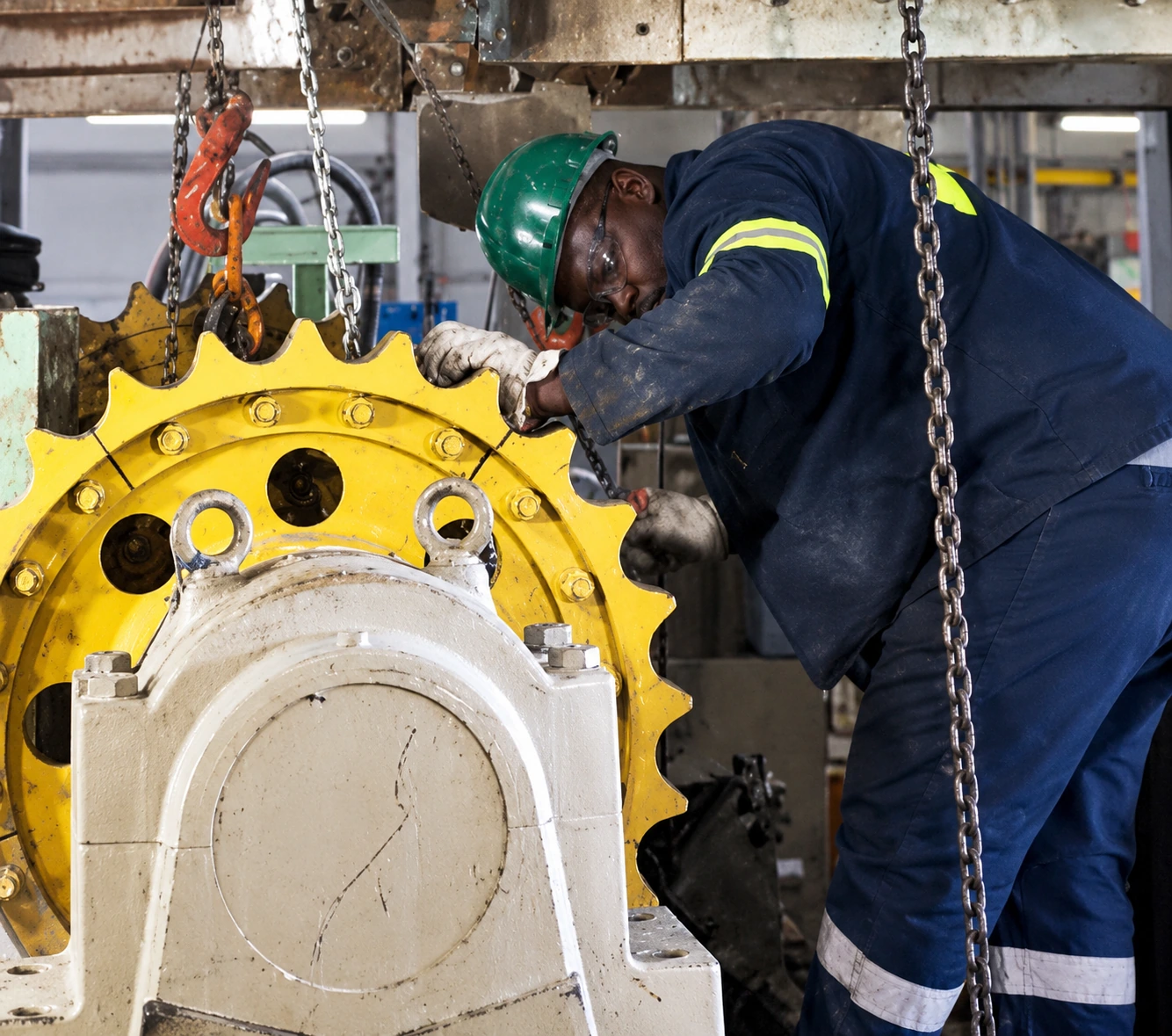 RIIFS technician carrying out plant maintenance